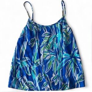 Lilly Pulitzer 100% Silk Skye Camisole in Blue Crush Bamboom (XS)